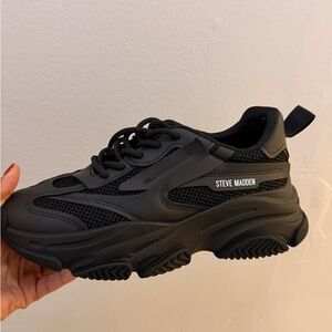 Steve Madden All-Black Athletic Sneakers